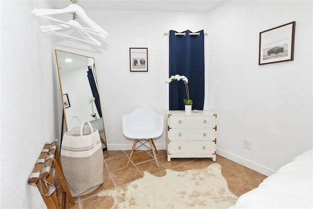 view of tiled bedroom