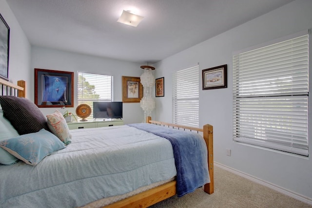 bedroom featuring carpet