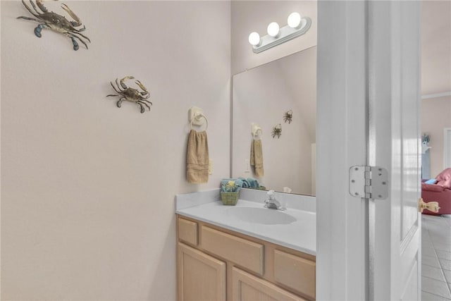 15410 Grass Cay Ct Unit A, Corpus Christi, TX 78418 - bathroom with tile patterned flooring and vanity