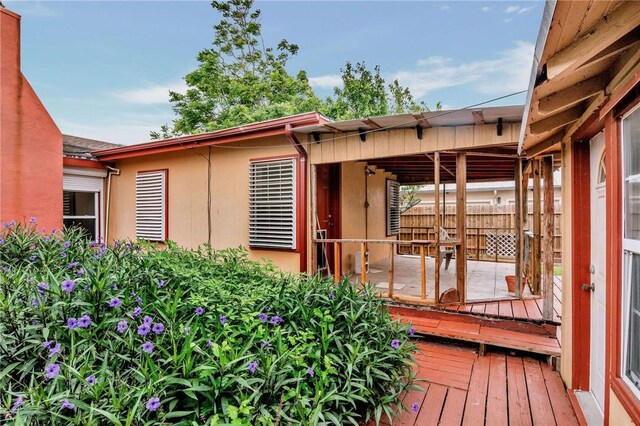 wooden deck with fence