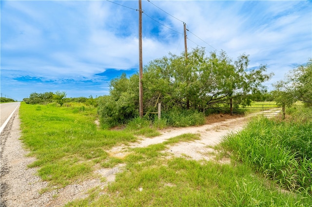 view of road featuring a rural view