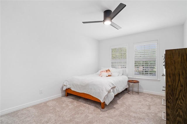 4589 Teal Dr, Corpus Christi, TX 78410 - bedroom with carpet floors, baseboards, and ceiling fan
