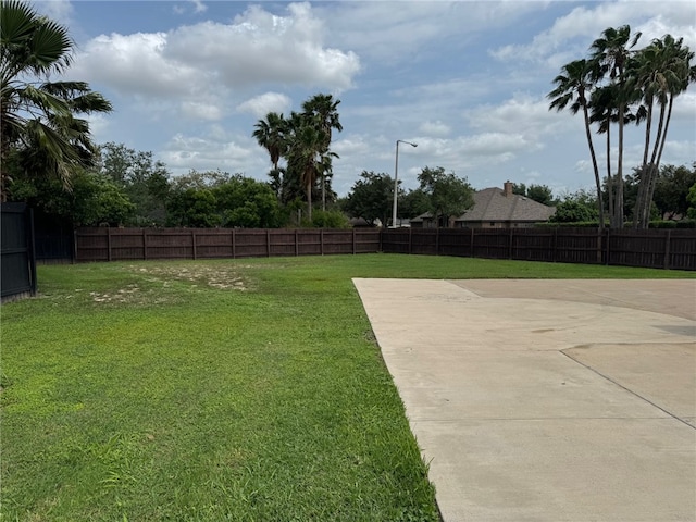 view of yard featuring a patio area