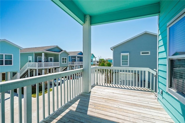 deck featuring a residential view