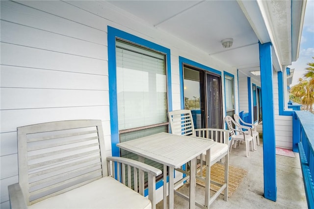 view of patio / terrace featuring a balcony