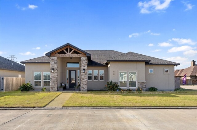 6401 Kobe Dr, Corpus Christi, TX 78414 - view of front of property featuring stone siding and stucco siding