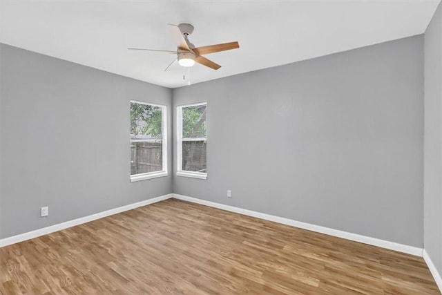 741 Lansdown Dr, Corpus Christi, TX 78412 - spare room featuring ceiling fan and wood finished floors