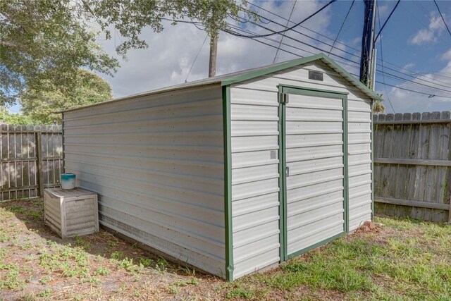 5802 Riley Dr, Corpus Christi, TX 78412 - view of shed with a fenced backyard