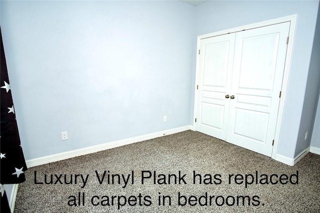 15414 Dyna St, Corpus Christi, TX 78418 - unfurnished bedroom with dark carpet and a closet