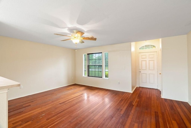 1606 W Nelson Ave, Aransas Pass, TX 78336 - unfurnished room featuring wood-type flooring and a ceiling fan