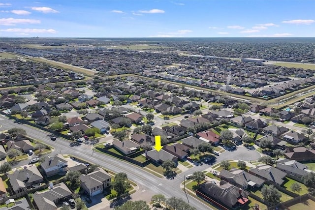 aerial view featuring a residential view