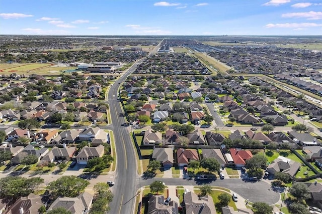 aerial view with a residential view