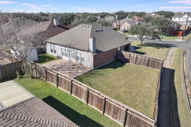 bird's eye view featuring a residential view