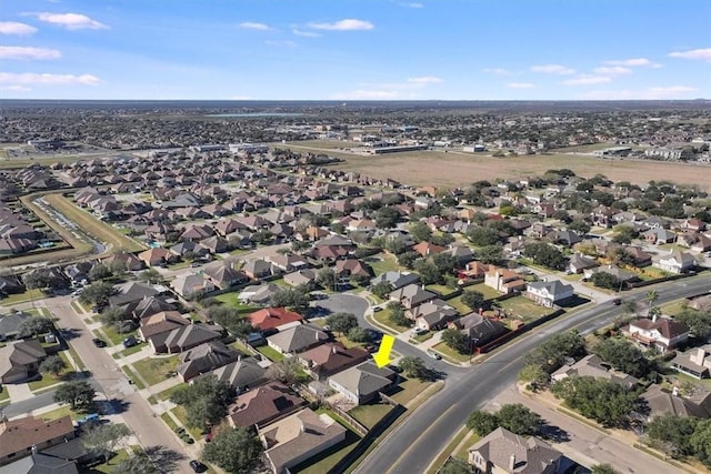 drone / aerial view with a residential view