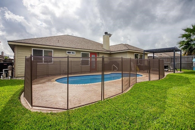 324 Nicklaus Dr, Portland, TX 78374 - view of swimming pool featuring a yard, a pergola, and a patio