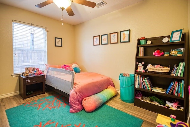 324 Nicklaus Dr, Portland, TX 78374 - bedroom featuring ceiling fan and hardwood / wood-style floors
