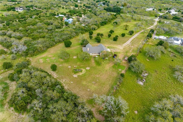 bird's eye view featuring a rural view