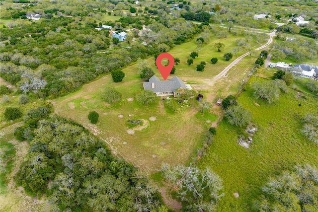 drone / aerial view featuring a rural view