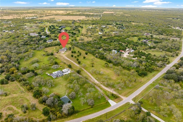 drone / aerial view with a rural view