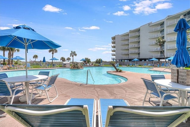 view of pool with a patio