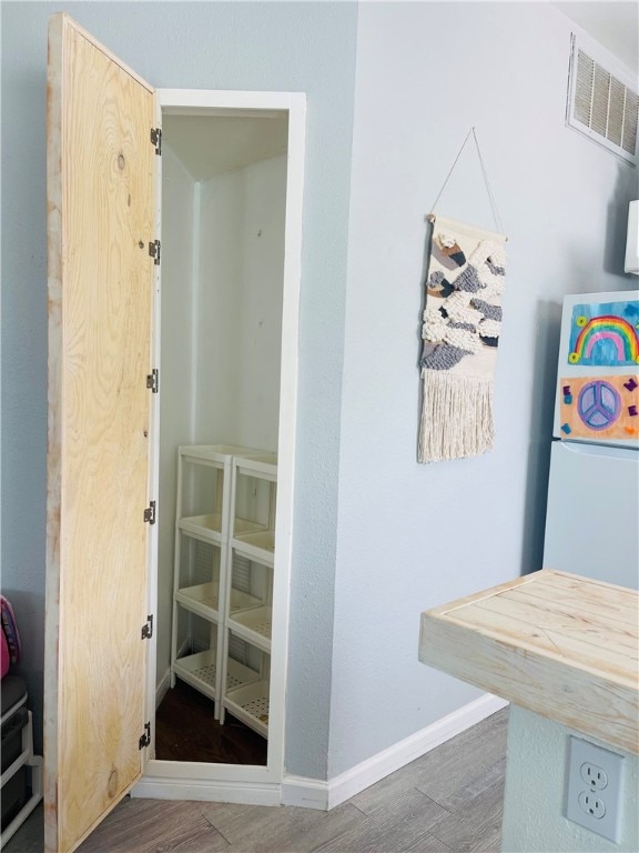 interior space featuring dark wood-type flooring