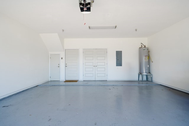 28 Sandollar Unit # F, Rockport, TX 78382 - garage with water heater, a garage door opener, and electric panel