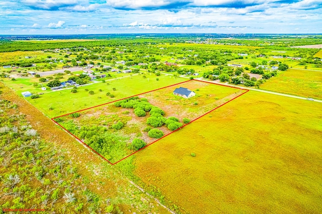 bird's eye view featuring a rural view