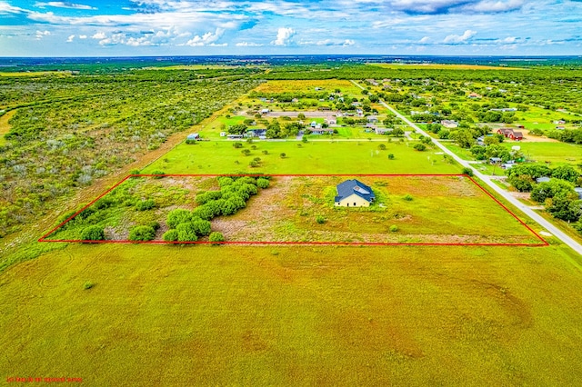 bird's eye view with a rural view