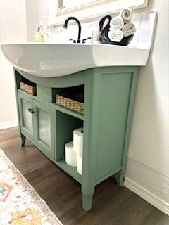 bathroom featuring hardwood / wood-style floors