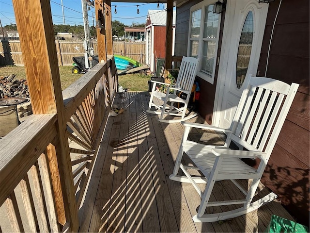 view of wooden terrace