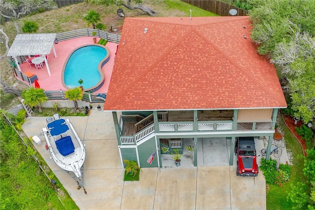 birds eye view of property