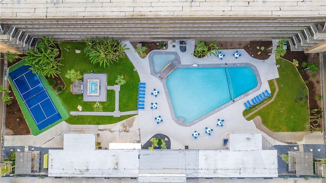 14810 Windward Dr Unit 209, Corpus Christi, TX 78418 - bird's eye view of a pool area