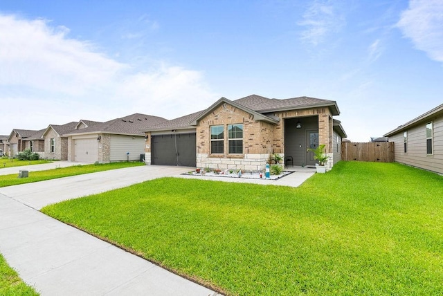 7753 Lariat Toss Dr, Corpus Christi, TX 78414 - view of front of home with brick siding, concrete driveway, an attached garage, and roof with shingles
