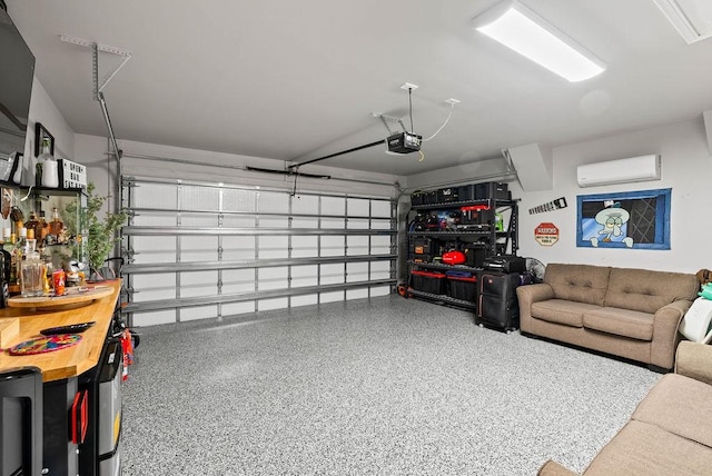 7753 Lariat Toss Dr, Corpus Christi, TX 78414 - garage featuring a garage door opener and a wall unit AC