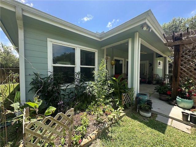 113 N Santa Clara Dr, Rockport, TX 78382 - view of side of property featuring a patio area