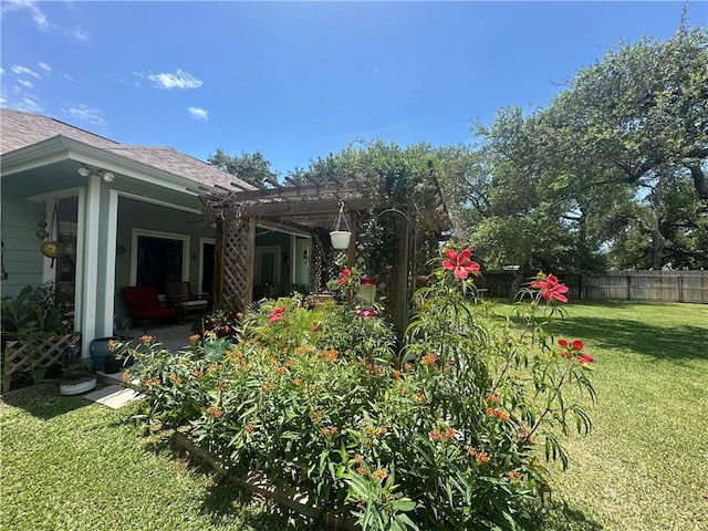 113 N Santa Clara Dr, Rockport, TX 78382 - view of yard featuring a pergola and a patio