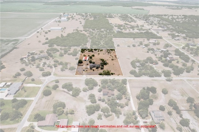 5367 Paloma Trl, Robstown, TX 78380 - aerial view of sparsely populated area featuring property parcel outlined