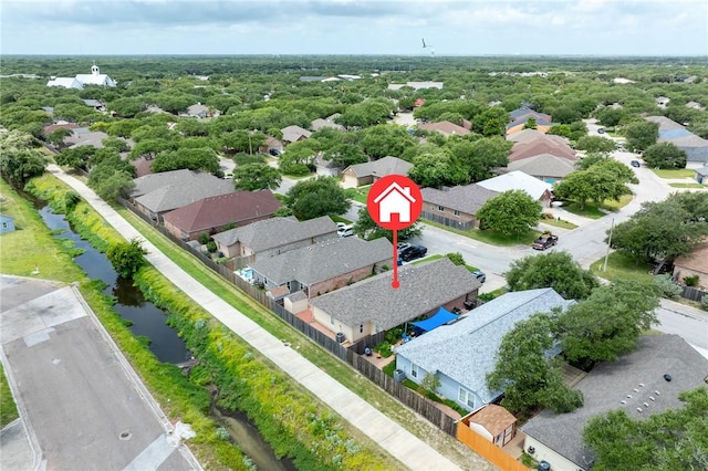 139 Heron Oaks St, Rockport, TX 78382 - aerial perspective of suburban area featuring a nearby body of water