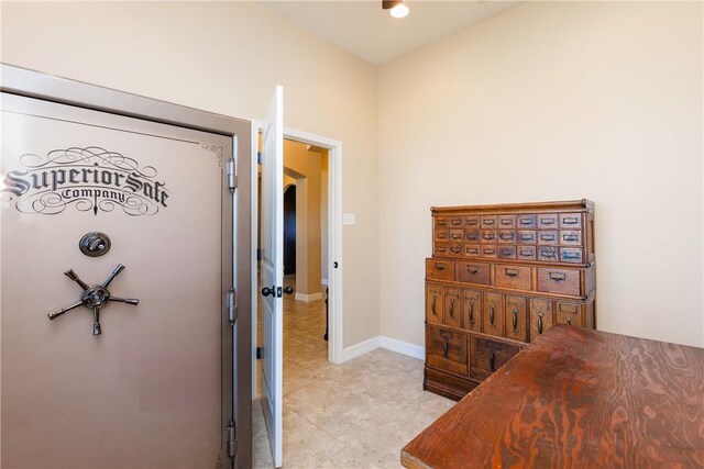 hallway with baseboards