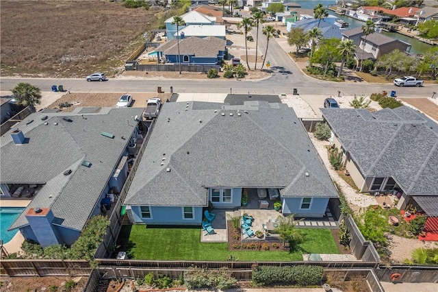 drone / aerial view featuring a residential view