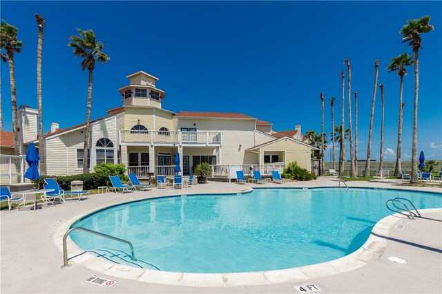 view of pool with a patio area