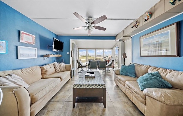 14300 S Padre Island Dr Unit 93, Corpus Christi, TX 78418 - living room with a ceiling fan