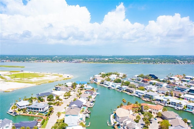 10 Kingfisher Ln, Rockport, TX 78382 - aerial perspective of suburban area with a large body of water