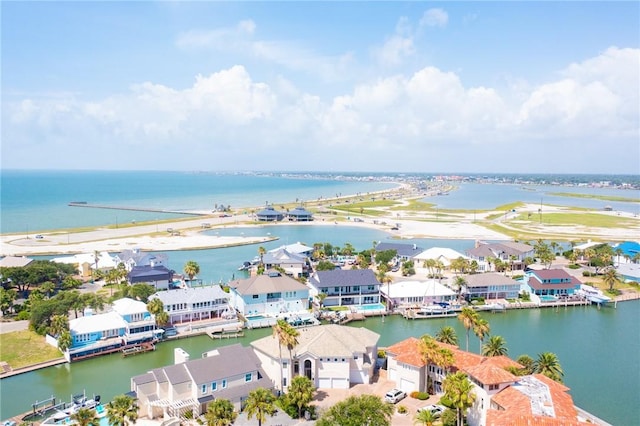 10 Kingfisher Ln, Rockport, TX 78382 - aerial perspective of suburban area with a nearby body of water