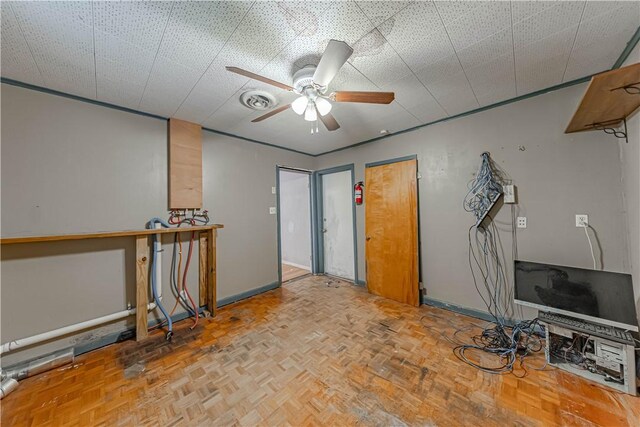 445 Troy Dr, Corpus Christi, TX 78412 - basement with a ceiling fan and baseboards