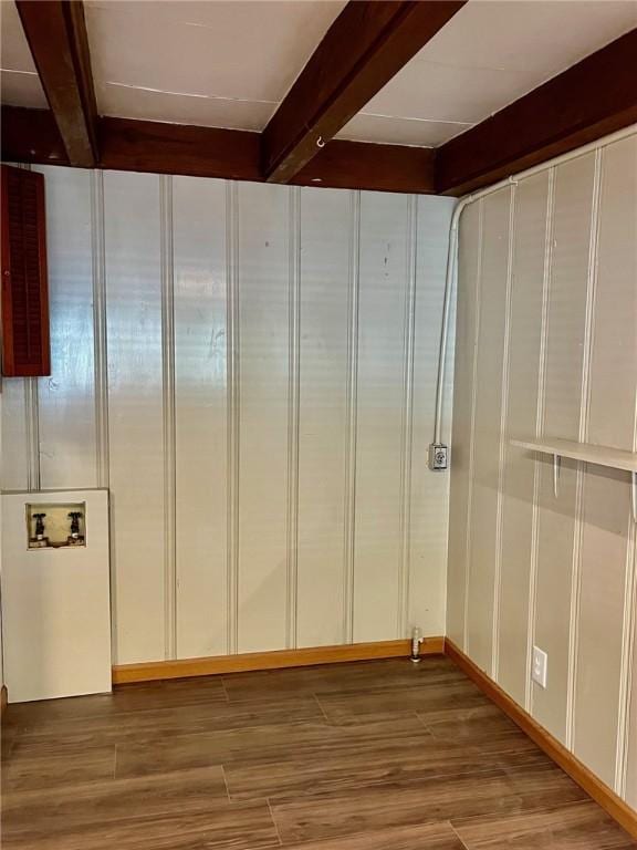 4225 Lowman St, Corpus Christi, TX 78411 - detailed view of beamed ceiling and wood finished floors