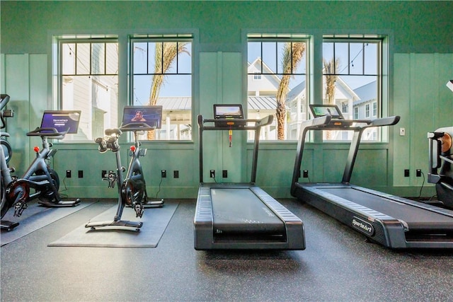 205 S Shore Dr, Port Aransas, TX 78373 - workout area with plenty of natural light