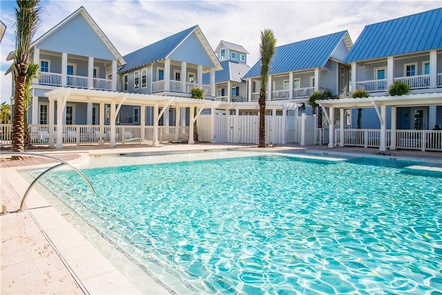 205 S Shore Dr, Port Aransas, TX 78373 - community pool with a residential view