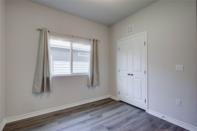 interior space with hardwood / wood-style floors