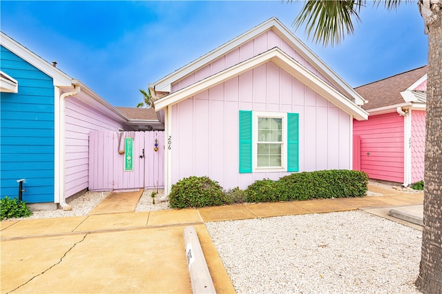 view of front of home with a patio